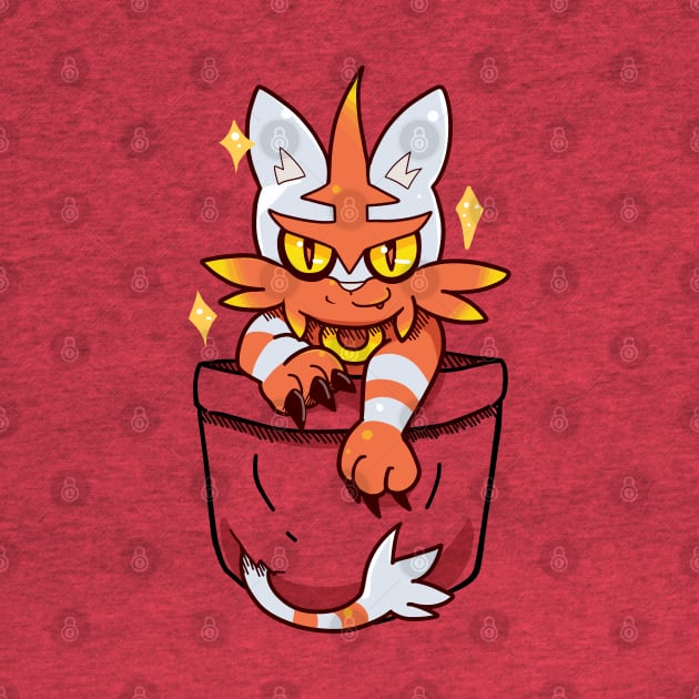 Pocket Shiny Flame Cat by TechraPockets